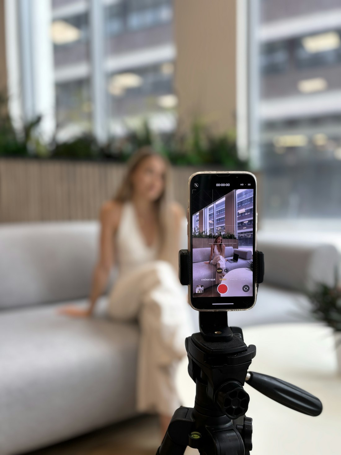 Creating social media content on a smartphone